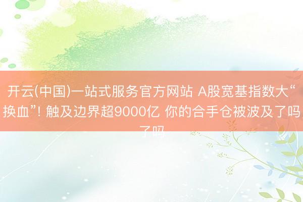开云(中国)一站式服务官方网站 A股宽基指数大“换血”! 触及边界超9000亿 你的合手仓被波及了吗