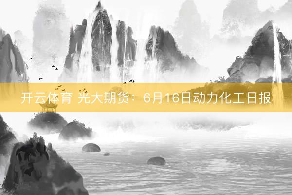 开云体育 光大期货：6月16日动力化工日报